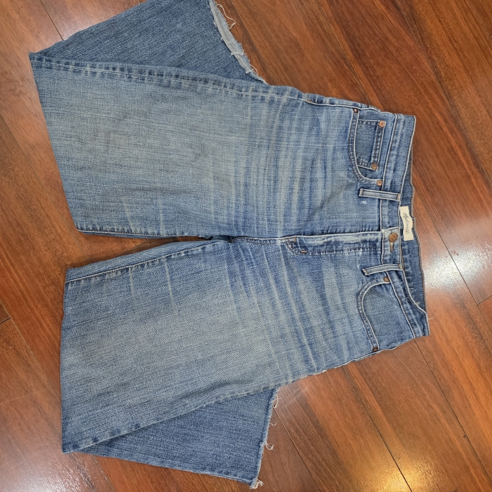Madewell Leg Cropped Denim Blue Jeans